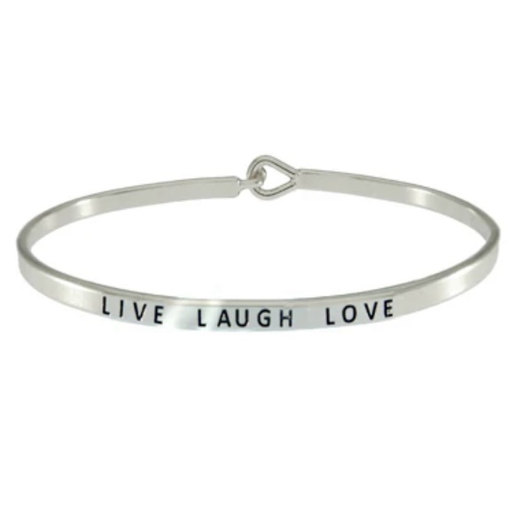 Landau Jewelry - Landau Rodium Bracelet-“Live, Love, Laugh” NWOT with Box